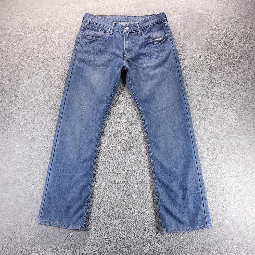 Levis 514 Jeans Mens 32x32 Blue Regular Straight Medium Wash Denim Casual